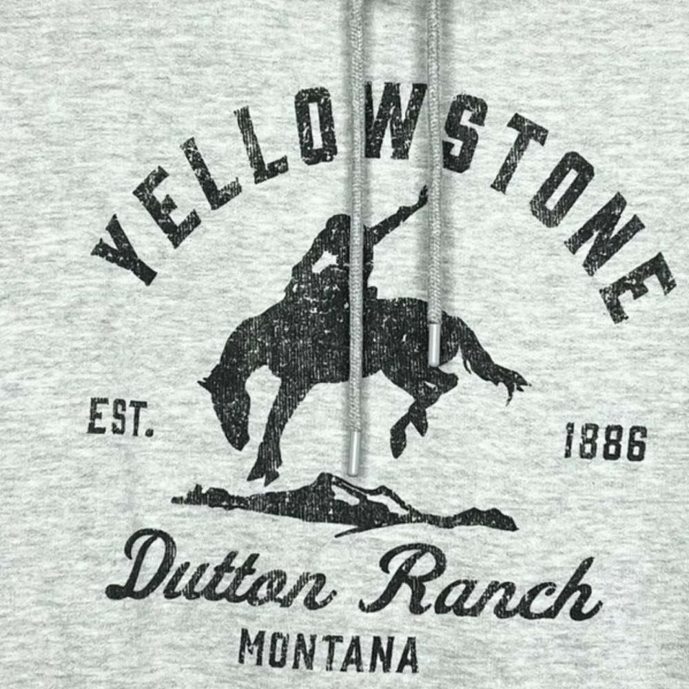 Yellowstone Dutton Ranch Montana Gray Hoodie